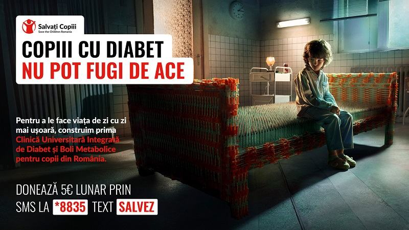 „AU. Primul pat din ace”, campania prin care Organizatia Salvati Copiii isi propune sa dezvolte prima Clinica Universitara Integrata de Diabet
